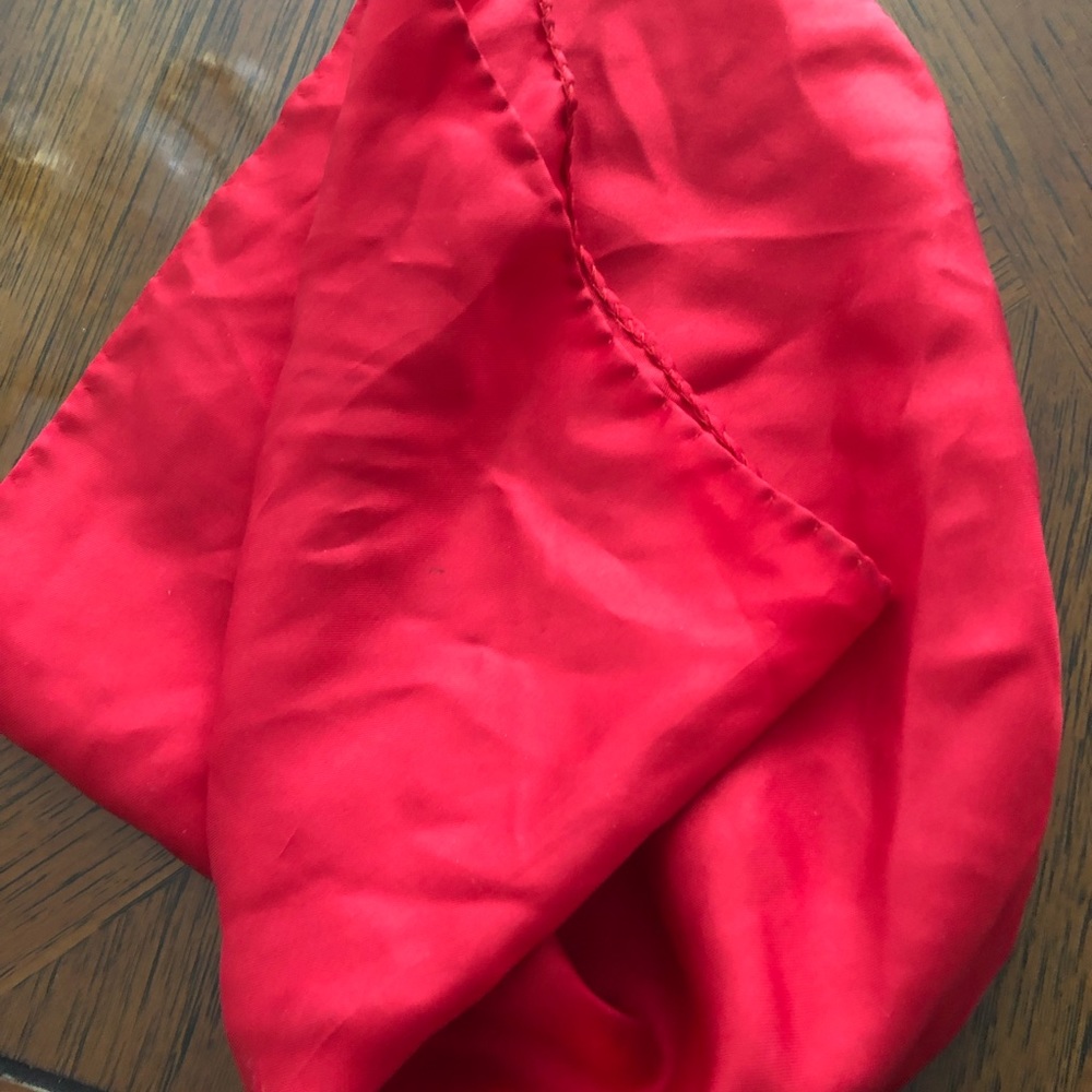 Mens Red 💯% Silk Pocket Square Made In Italy 🇮🇹